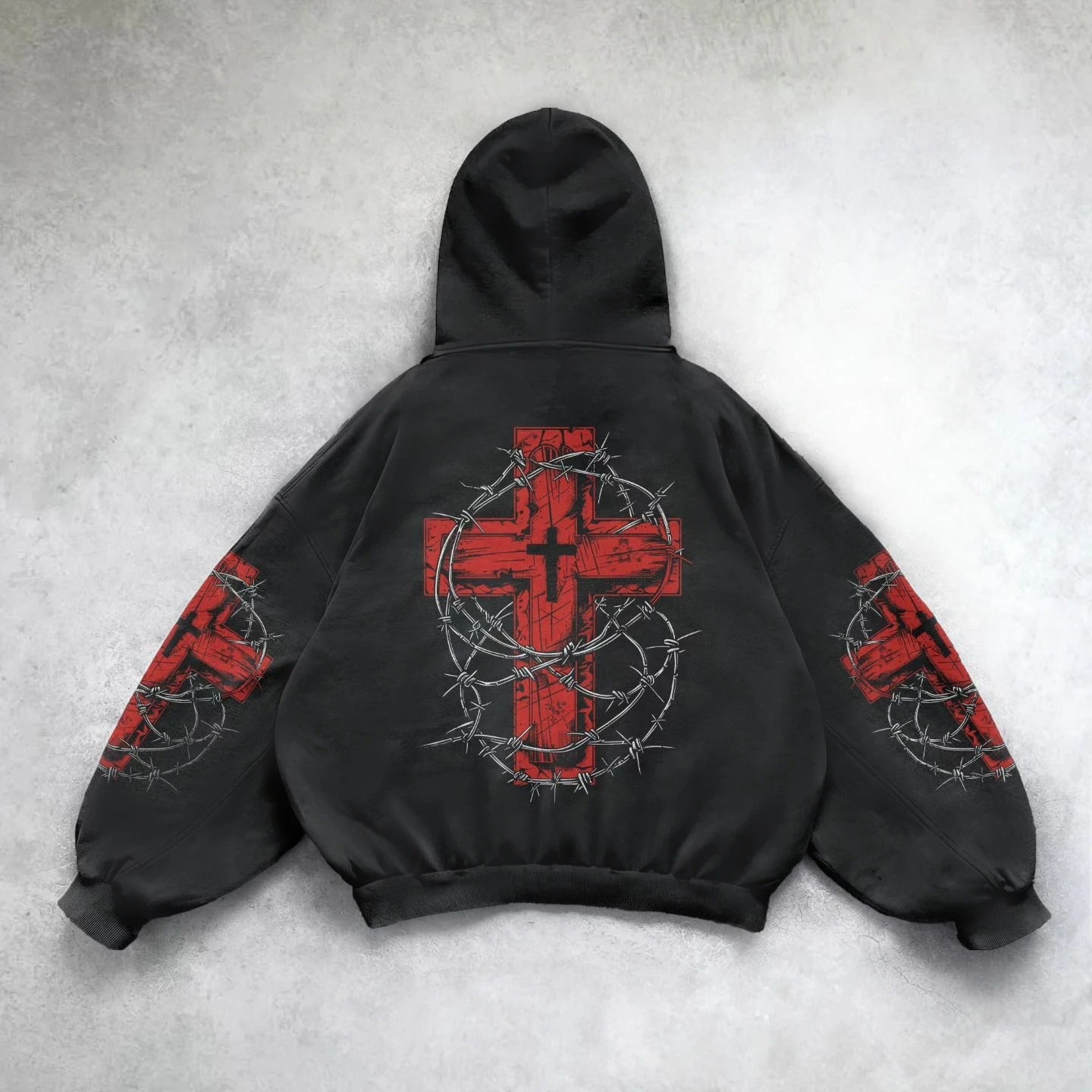Retro Heart Pullover Streetwear Hoodie Main image