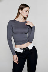 DressBetty - 2024 Basic Round Neck Long Sleeve Pullover Tee
