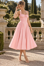 Adabella Cotton Stylish Halter Midi Sundress