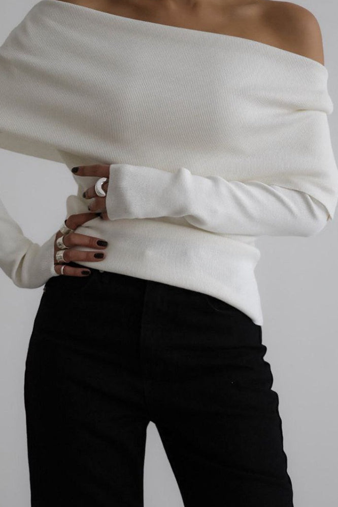 Off Shoulder Bodycon Knit Top Secondary image