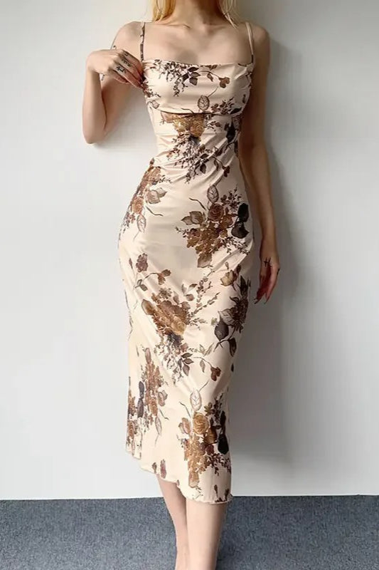 Elegant Floral Print Maxi Dress Main image