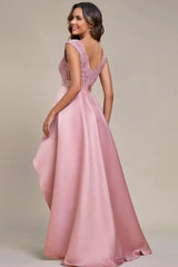Blush Ruffled Hem Prom Dress