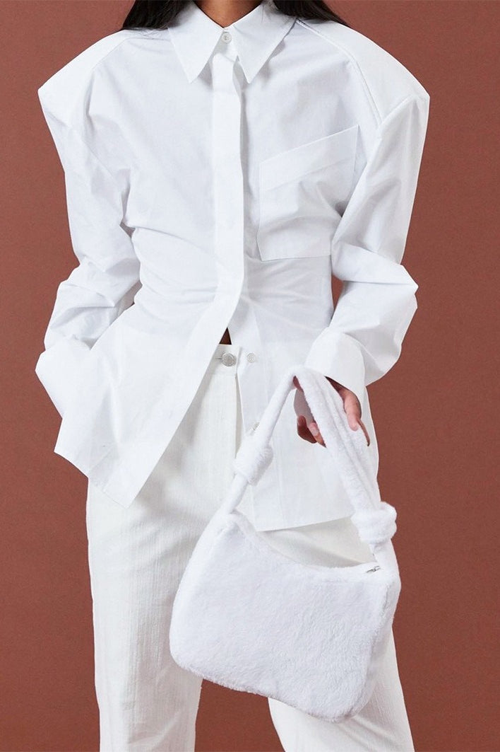 Backless Sheer Tie Waist Blouse Main image
