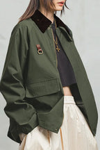 Corduroy Patchwork Hunting Jacket