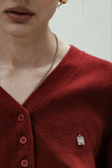 Vintage Embroidered Knit Cardigan