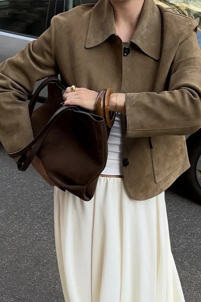 Suede Single Breasted Jacket Secondary image