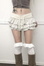 Star Print Color Block Tiered Mini Skirt