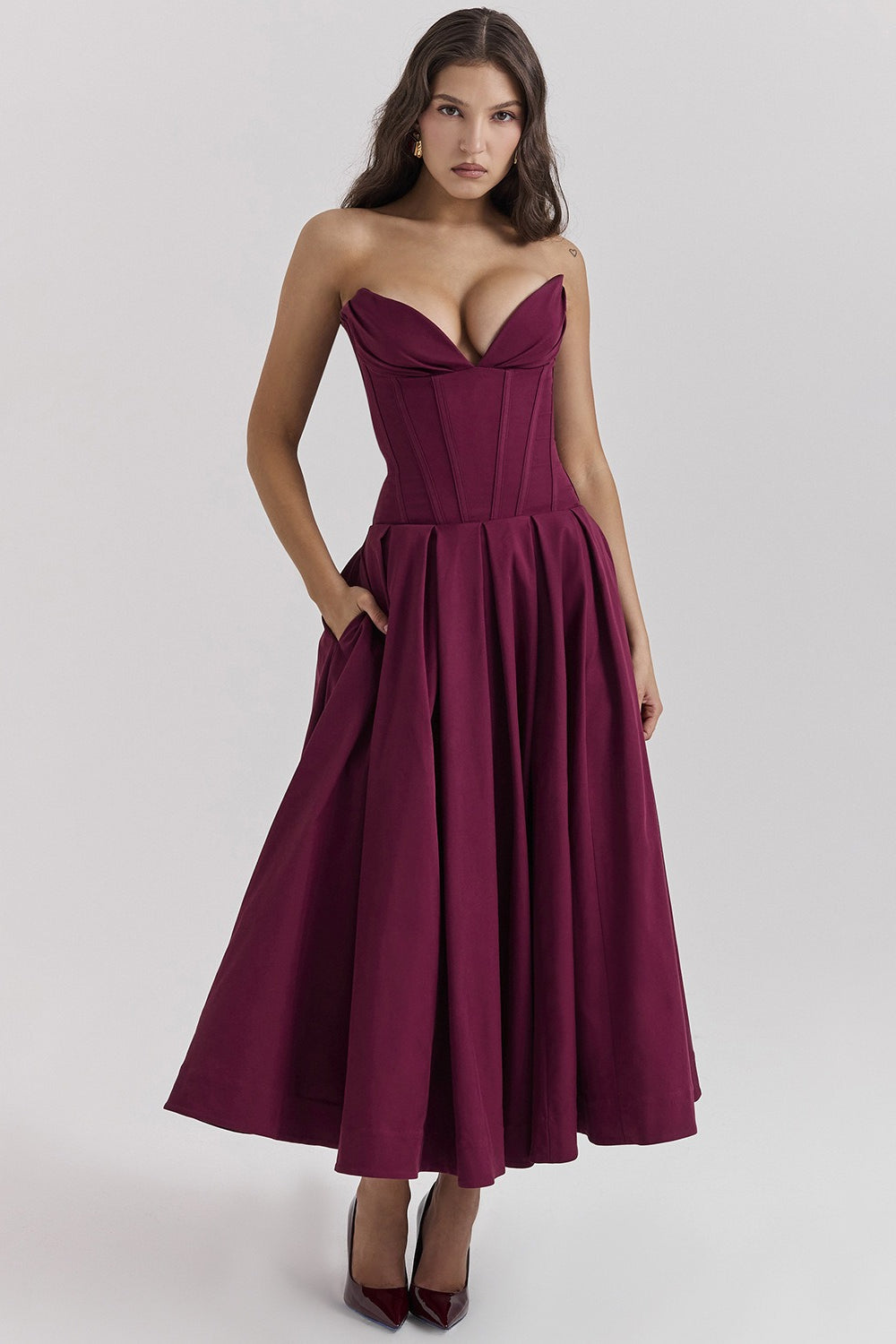 Deep V Low Rise Bodycon Prom Dress Secondary image