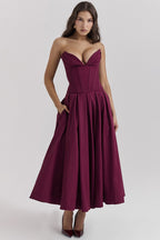 Deep V Low Rise Bodycon Prom Dress