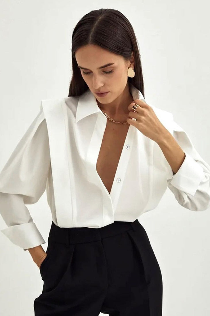 Office Chic Square Shoulder Blouse Main image