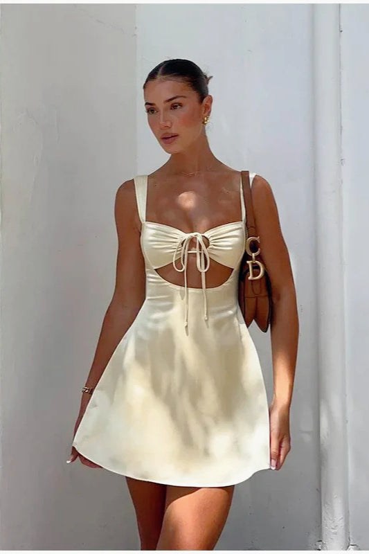 Sheer Tie Detail Slip Dress Secondary image