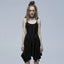 Asymmetric  Black Punk Decorative Personality Casual Summer Gothic Dress