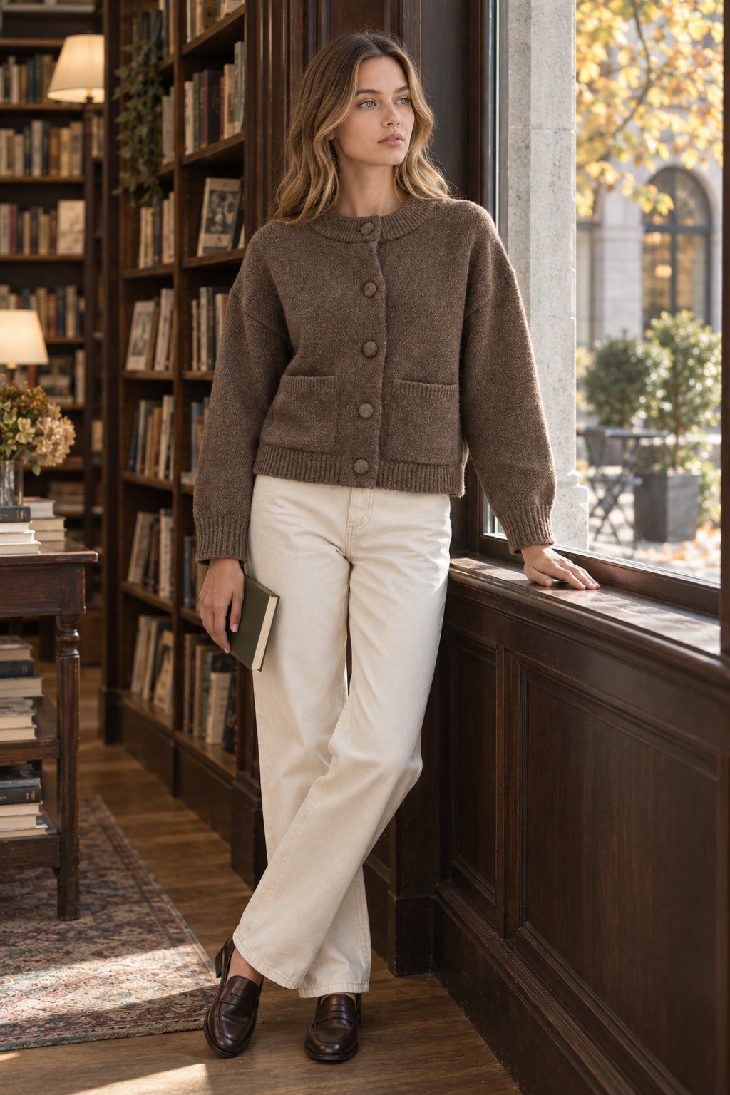 Fashionable Knit Cardigan Sweater