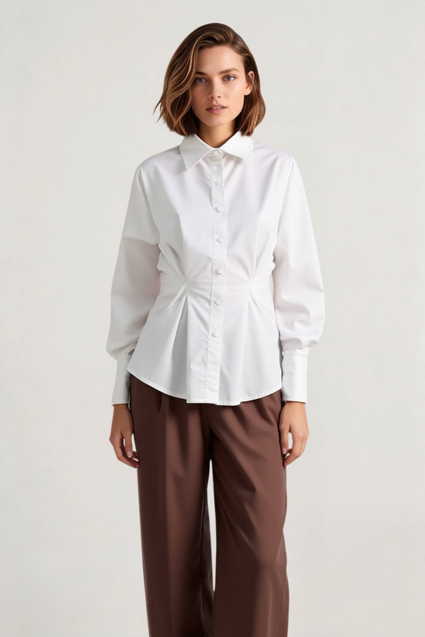 Luxe Tailored Collared Blouse Main image