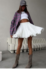 Ruffle Panel Y2K Mini Skirt