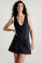 Mini Suspender Denim Dress