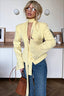 Scarf Tie Flared Cuff Fitted Button Coat