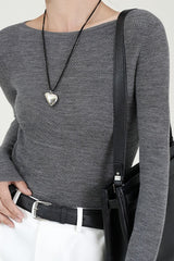 Seamless Fine Wool Knit Top