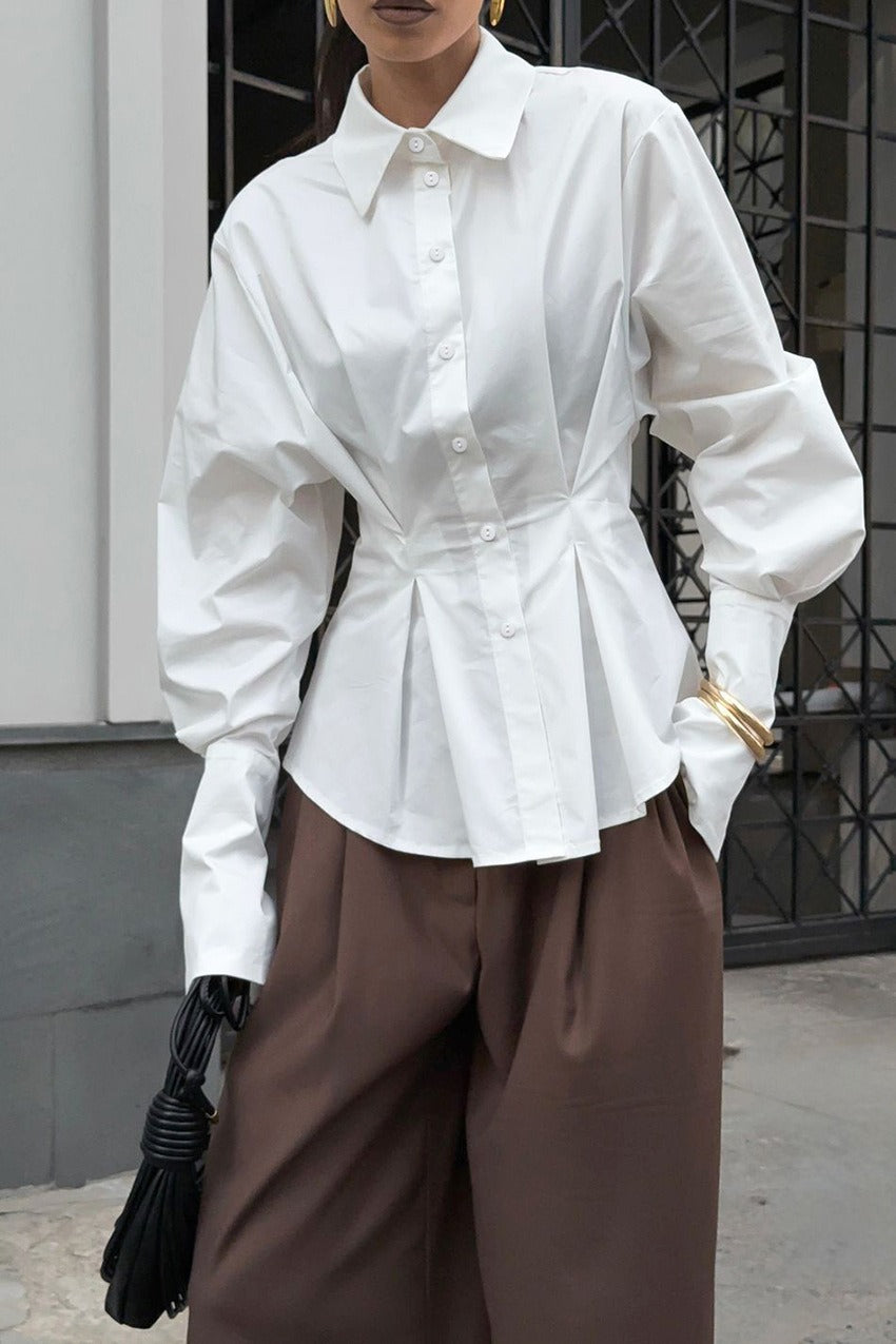 Luxe Tailored Collared Blouse Secondary image