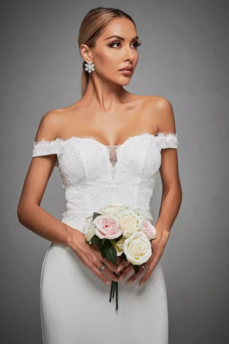 Off Shoulder High Slit Prom Dress Secondary image