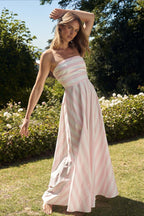 Elegant Striped A Line Vacation Dress