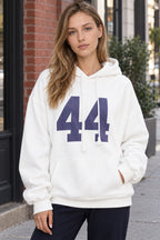 Number Graphic Oversized Pullover Hoodie