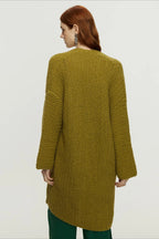 Longline Cable Knit Cardigan