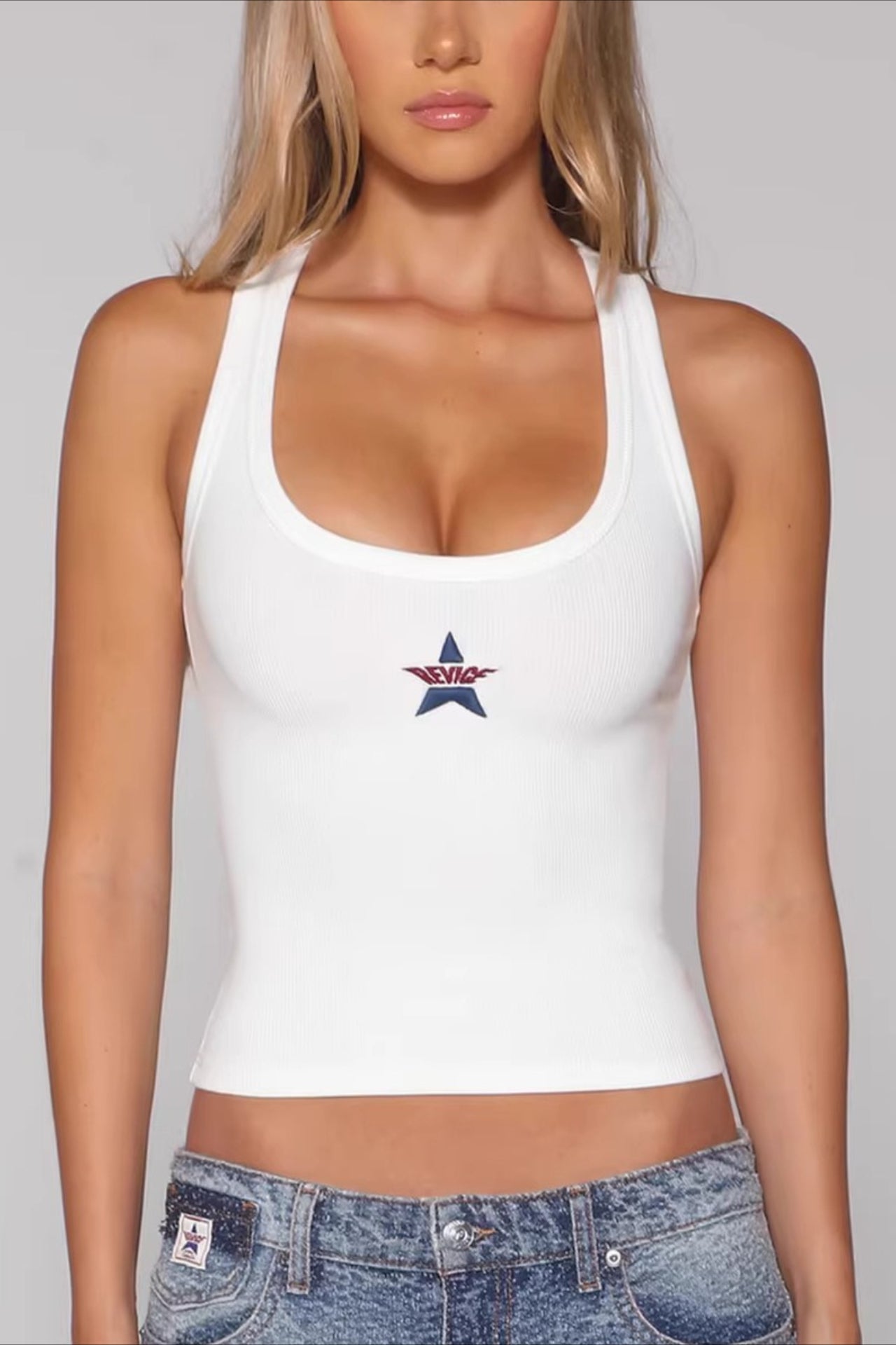 Star Embroidery Y2K Tank Top Secondary image