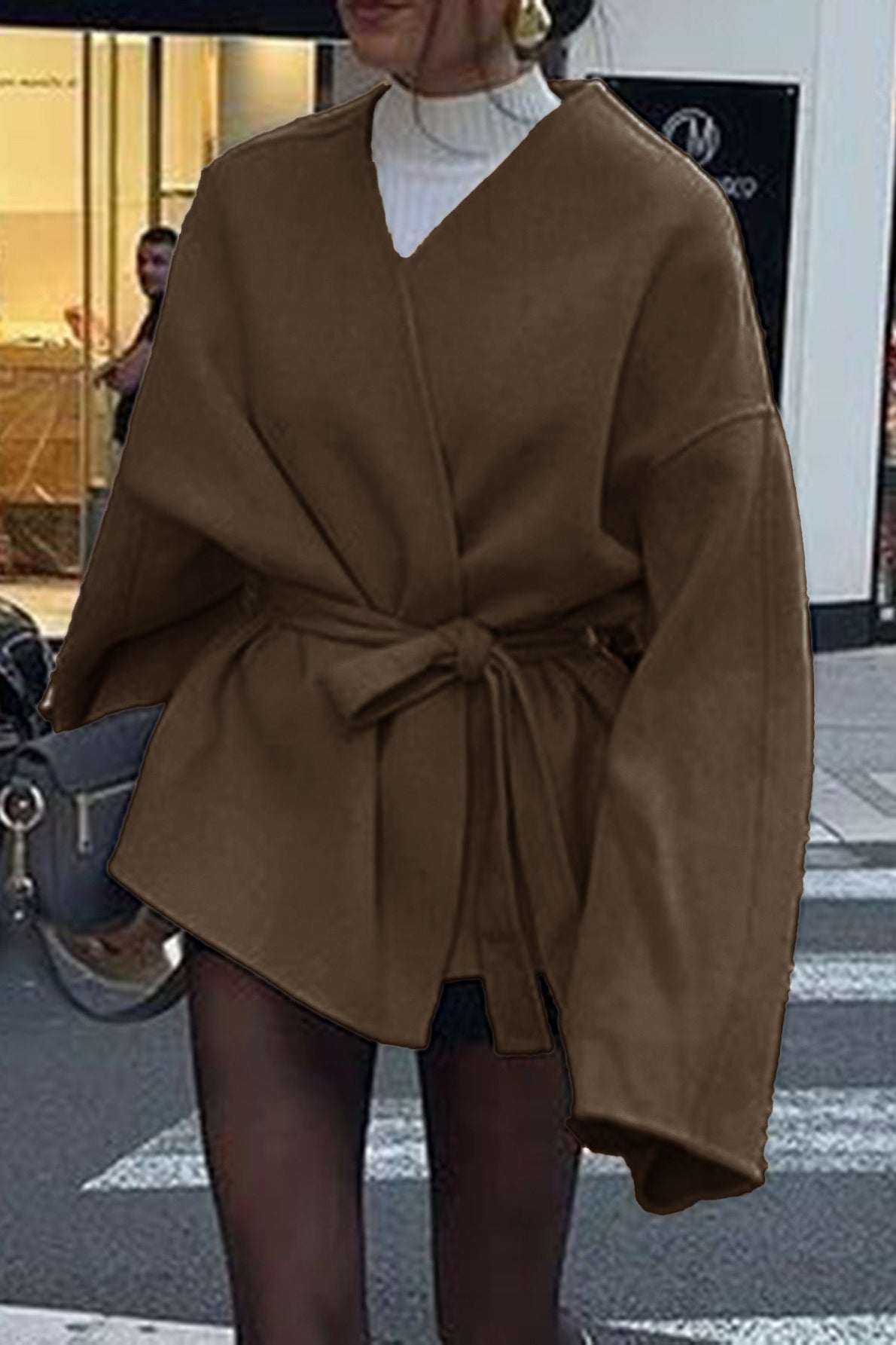Tailored Long Sleeve Belted Trench Coat Secondary image