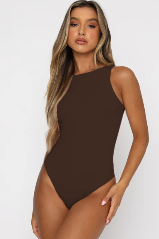 Slim Sleeveless Double Layer Tank Bodysuit Main image