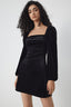 Velvet Square Neck Long Sleeve Mini Party Dress