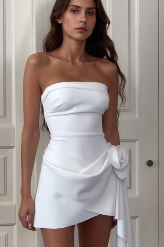 Floral Strapless Ruched Slim Party Dress Secondary image