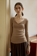 Elegant Slim Fit Wool Knit Top