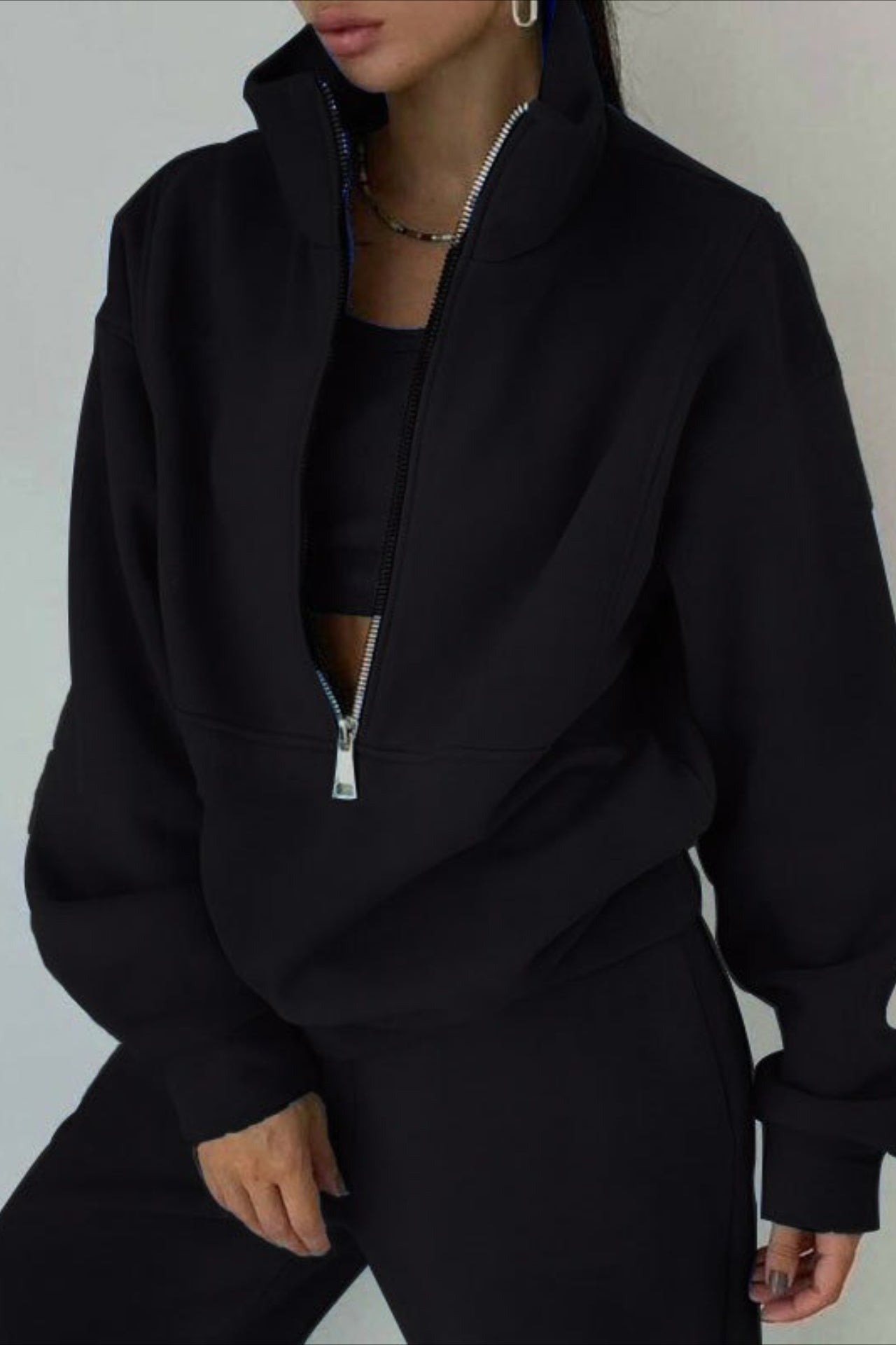 Fleece Hoodie Joggers Activewear Set Main image