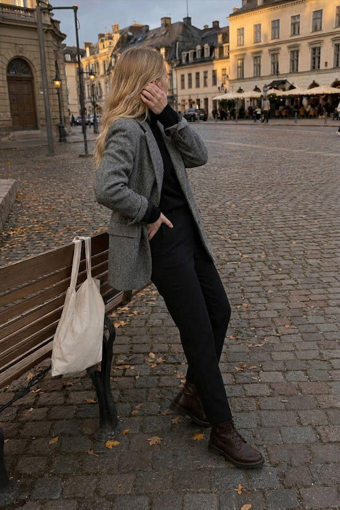 Wool Blend Solid Color Blazer Main image