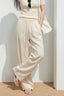 Relaxed Washed Linen Wide Leg Drawstring Pants