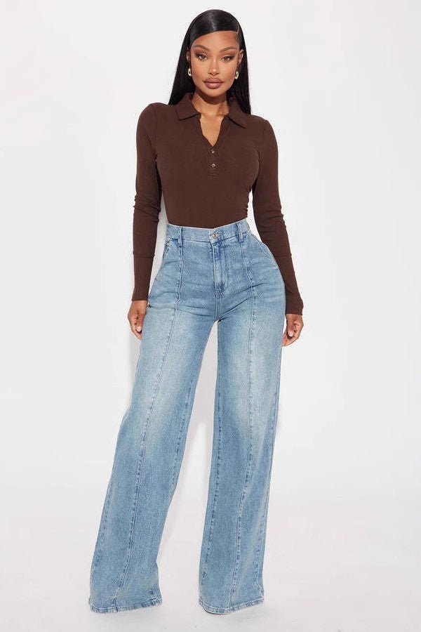 Loose Fit High Waist Straight Jeans Main image