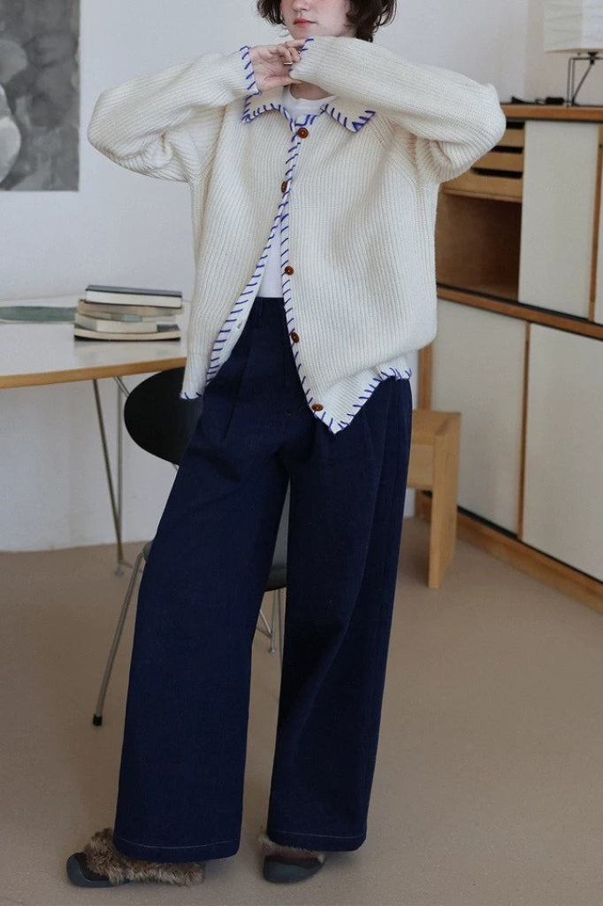 Iceland Blue Heavyweight Wool Cardigan Secondary image