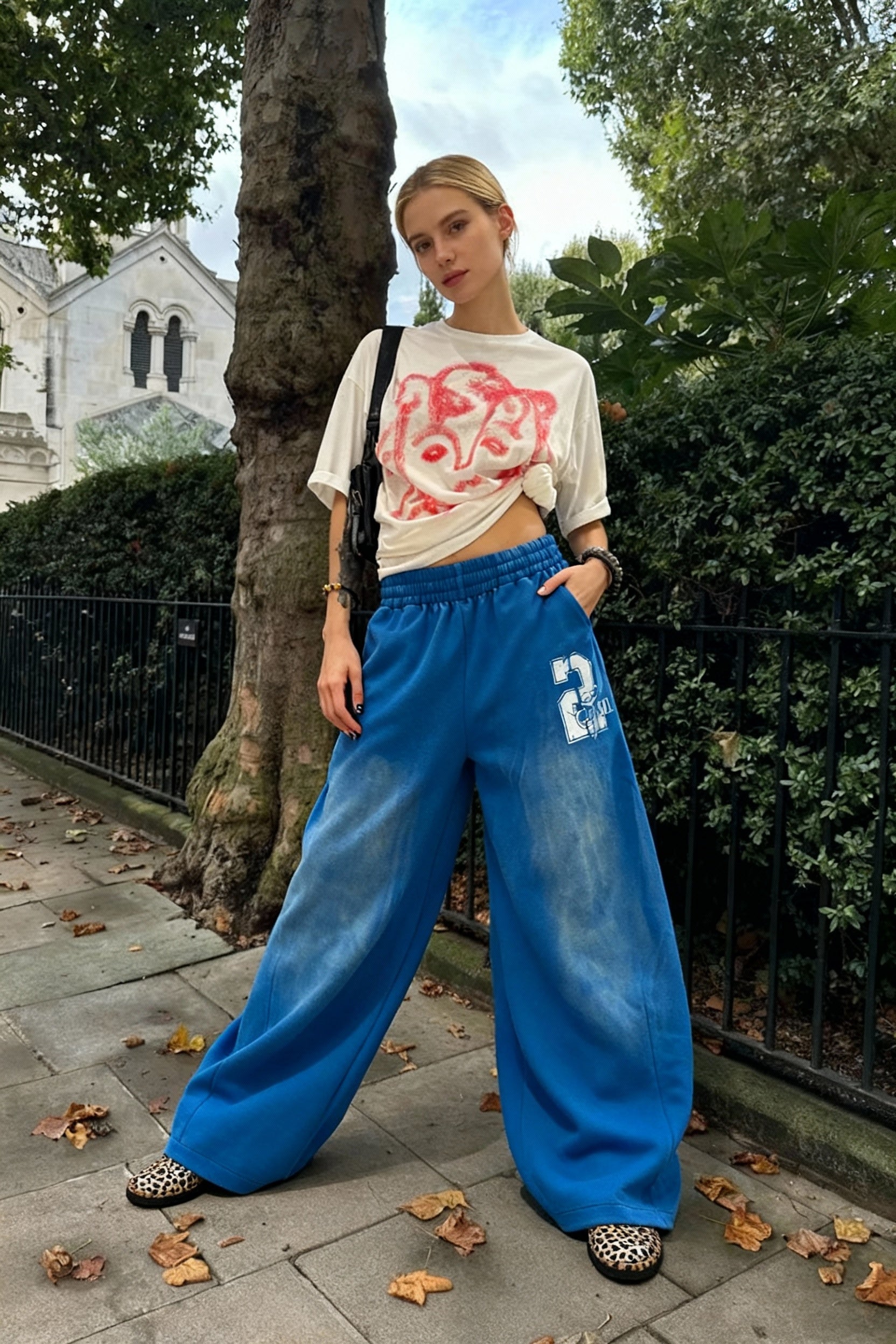 Y2K Oversized Blue Sweat Pant Main image