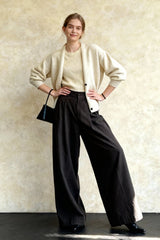 Retro Relaxed High-Waisted Wide-Leg Pants