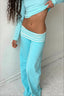 Y2K Foldover Waist Wide Leg Pants
