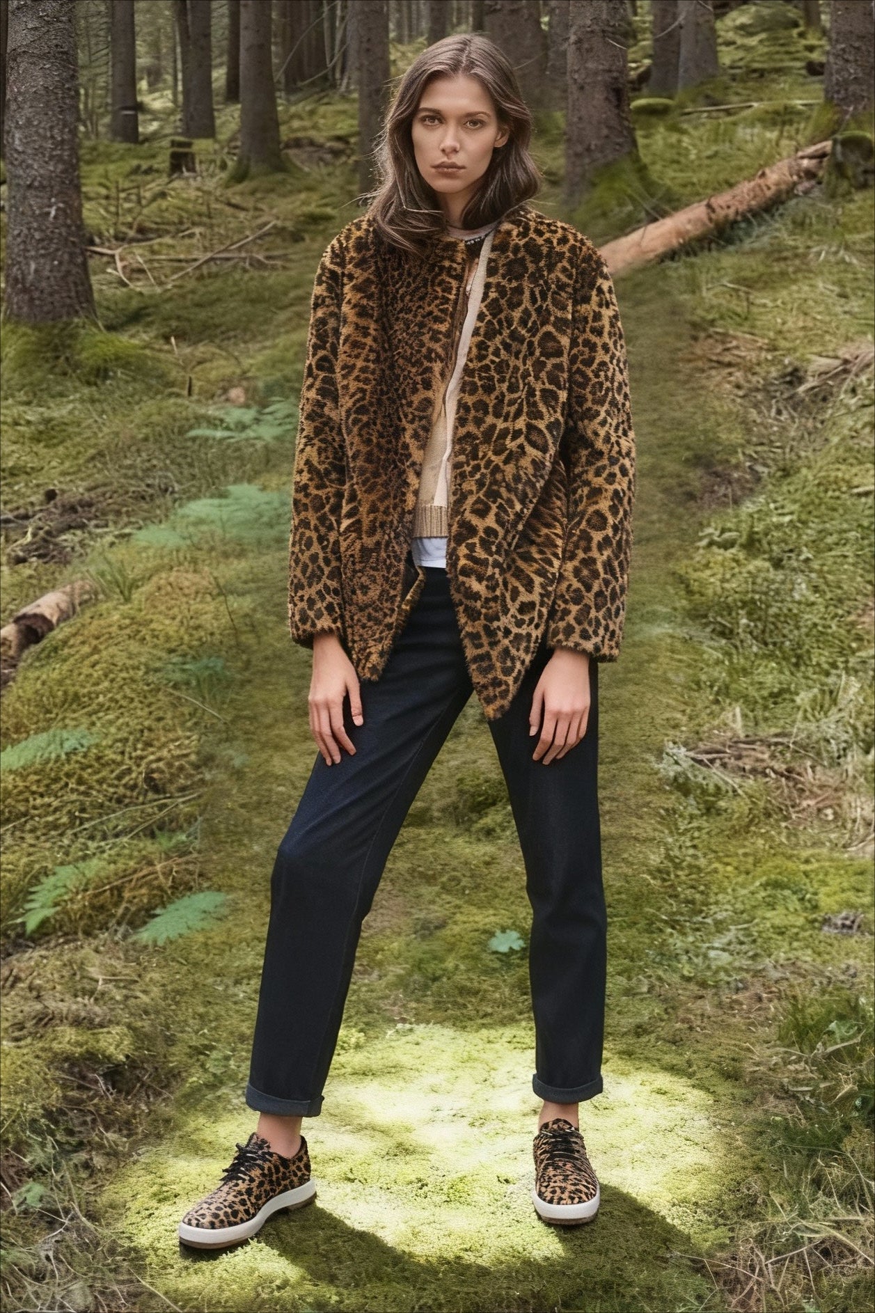 Animal Faux Fur Coat Secondary image