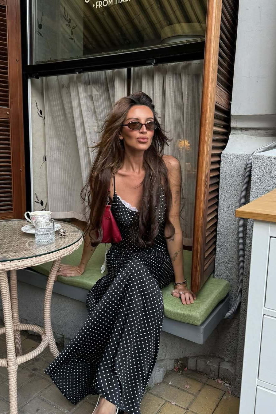 Polka Dot Cami Long Maxi Dress Secondary image