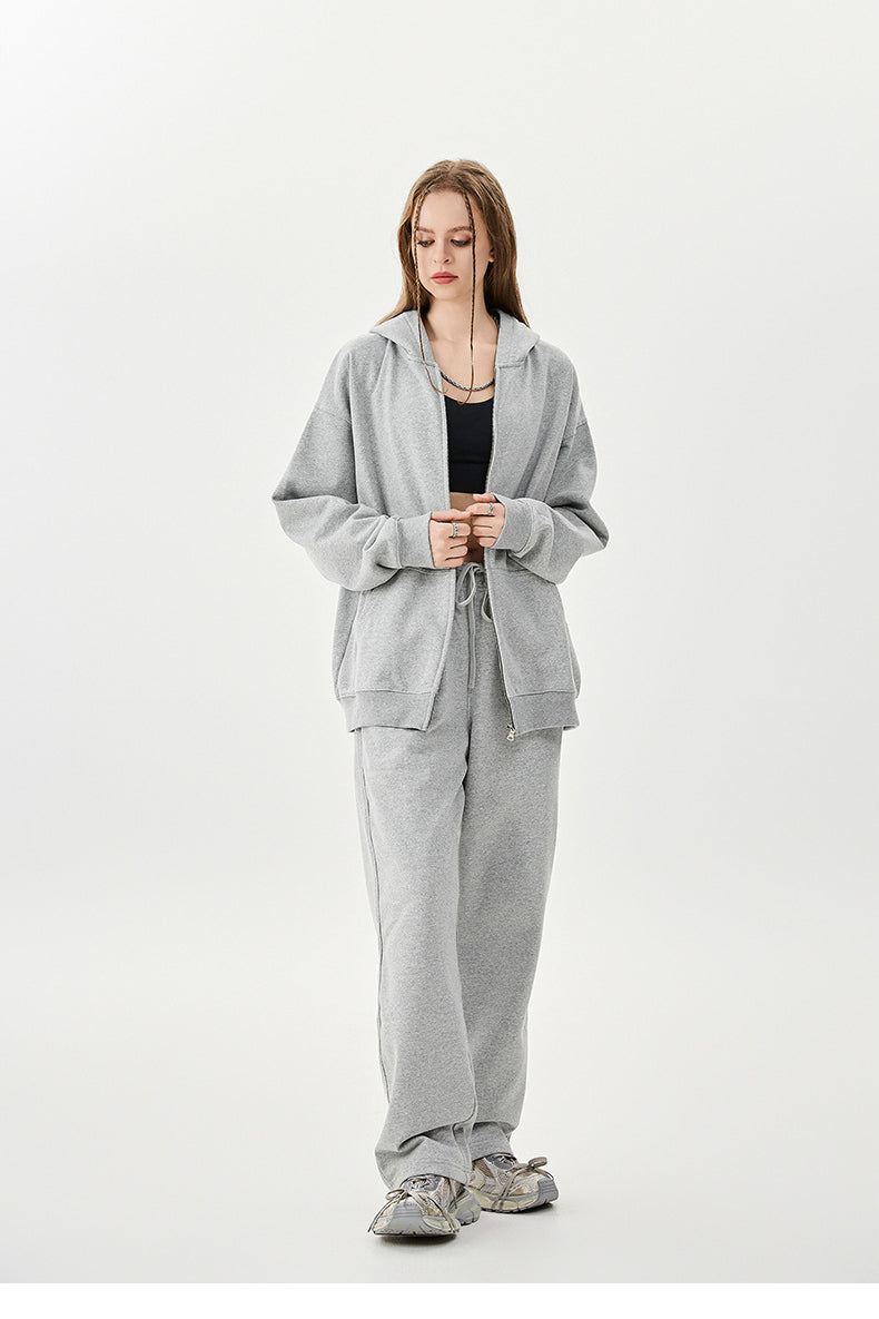 Grey Fleece Zip Up Hoodie Secondary image