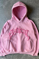 Vintage Pullover Graphic Print Hoodie