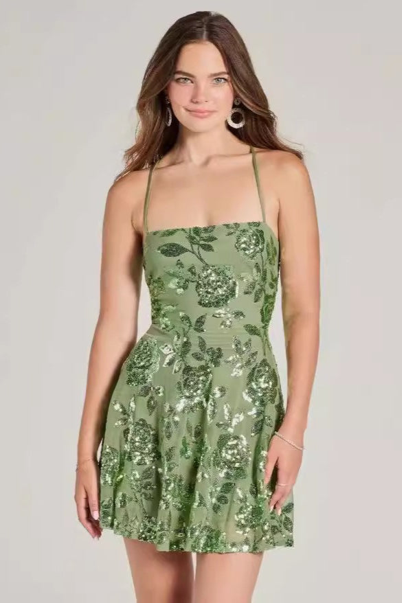 Cami Bodycon Short Sequin Dress Main image