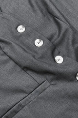 Minimalist Sleeveless V Neck Vest Blazer Pants Two Piece Set