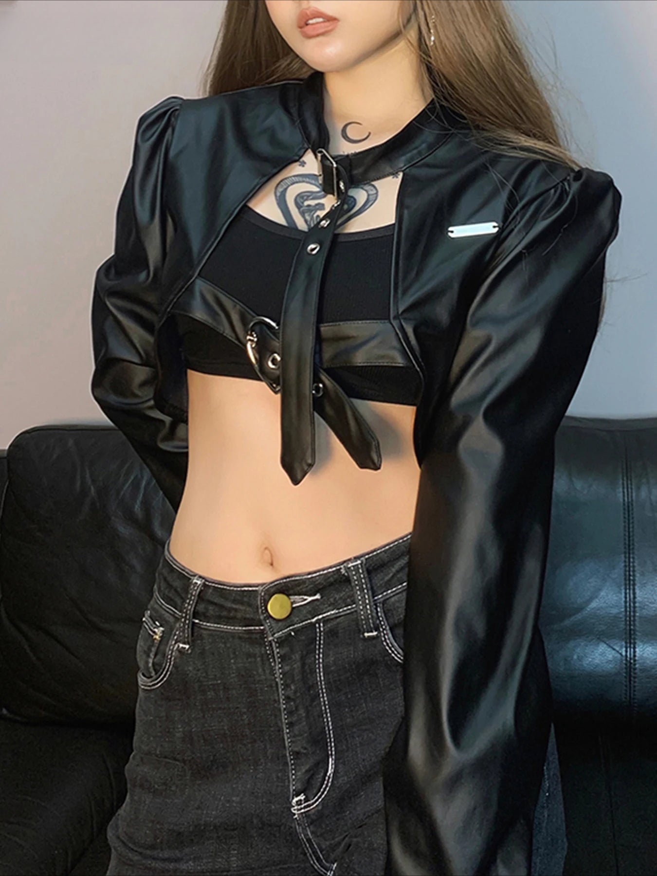 Locomotive O-Neck Cropped Jacket Secondary image
