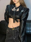 Locomotive O-Neck Cropped Jacket