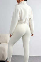 Fleece Hoodie Yoga Pants Activewear Set